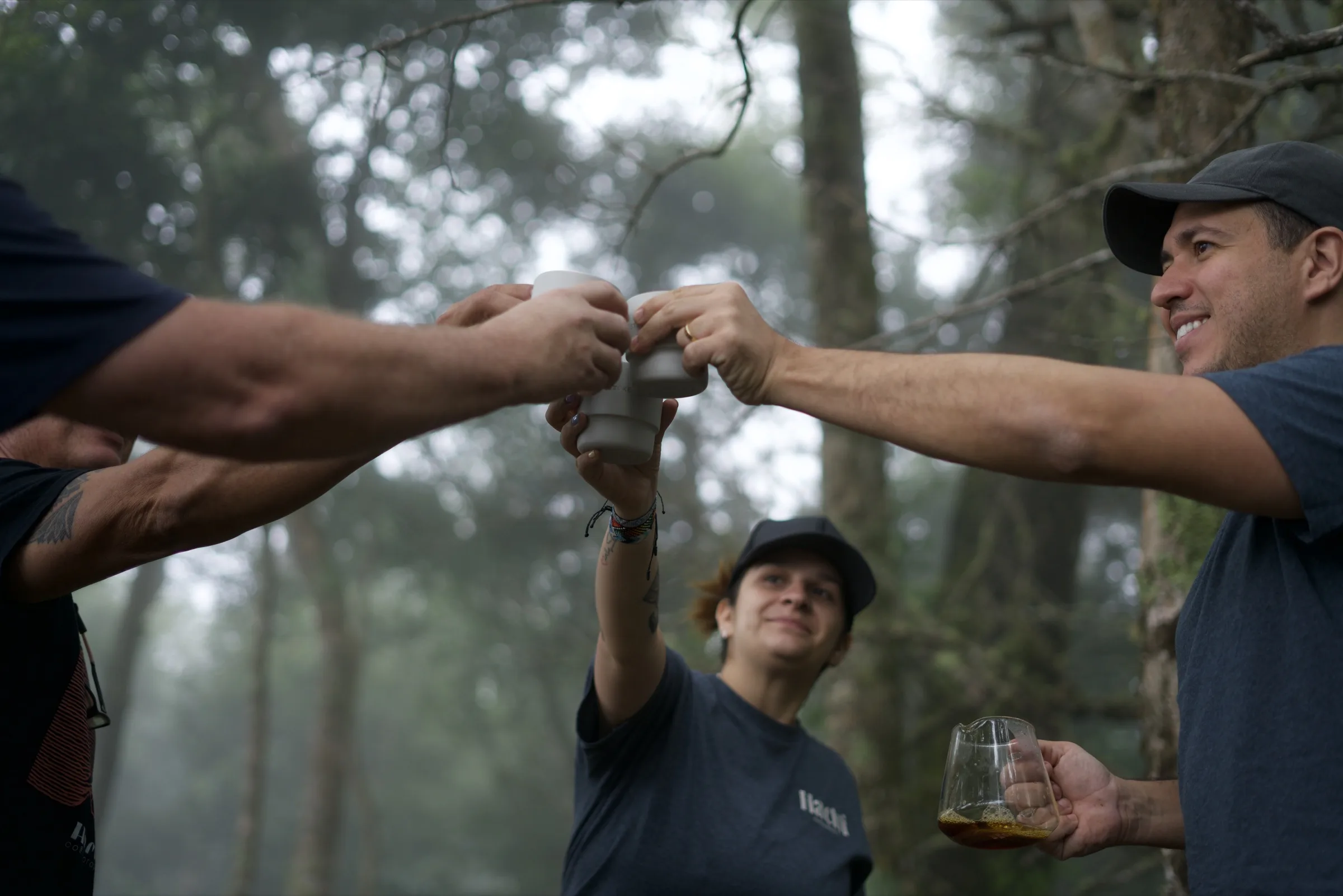 The Hachi team sharing coffee in Panama